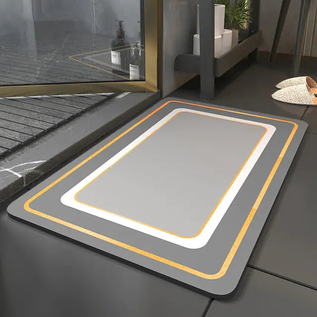 Premium Absorbent Bathroom Mat  Essential Elegance By MustardSeed.com   