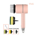 Electric Cleaning Brush  Essential Elegance By MustardSeed.com Pink USB 