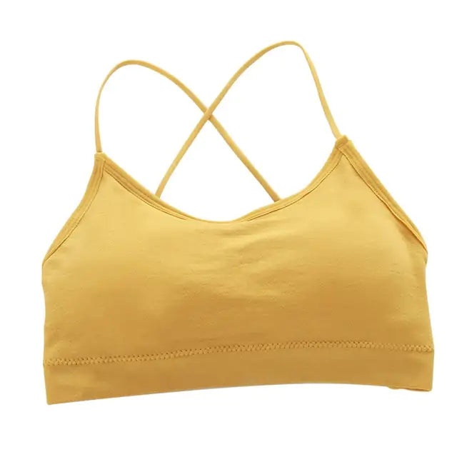 Sexy  Fitnes Sport Bra  Essential Elegance By MustardSeed.com Yellow Free Size 