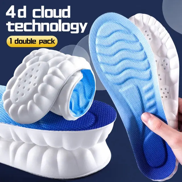 4D Cloud Sports Insoles: Orthopedic  Essential Elegance By MustardSeed.com Blue EU37-38(240mm) 