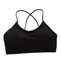 Sexy  Fitnes Sport Bra  Essential Elegance By MustardSeed.com Black Free Size 