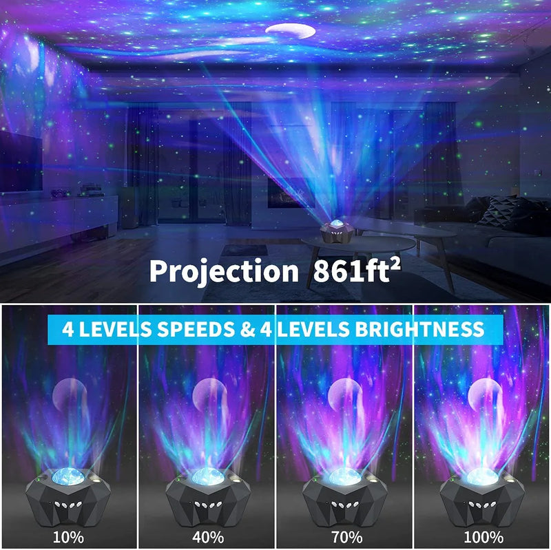 Northern Lights Star Projector  Essential Elegance By MustardSeed.com   