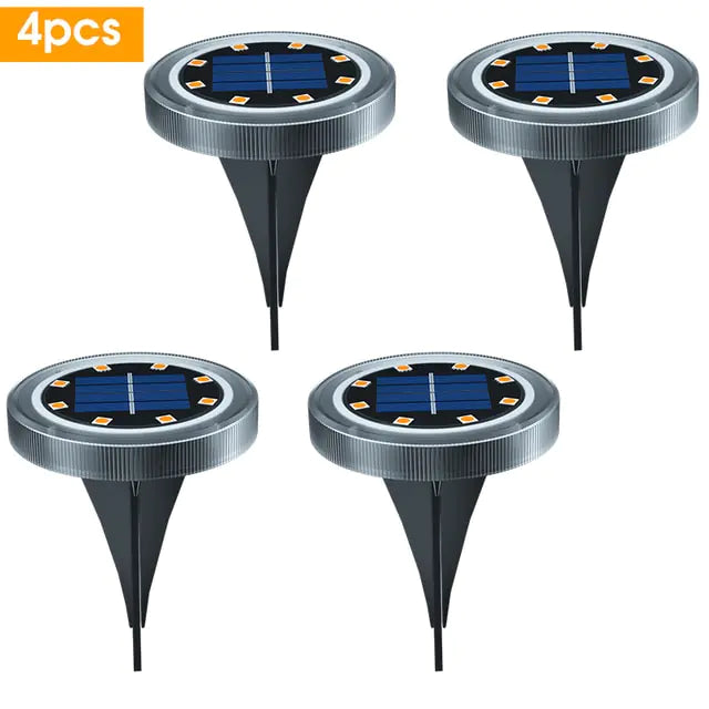 Solar Powered Ground Lights  Essential Elegance By MustardSeed.com 4PCS White 