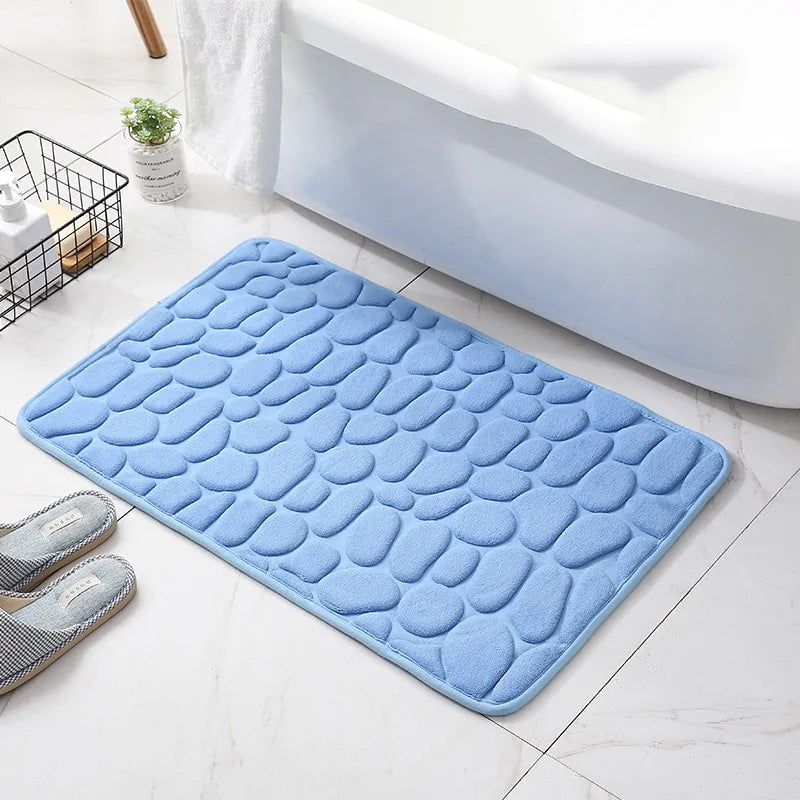 Non-Slip Embossed Bathroom Mat  Essential Elegance By MustardSeed.com   