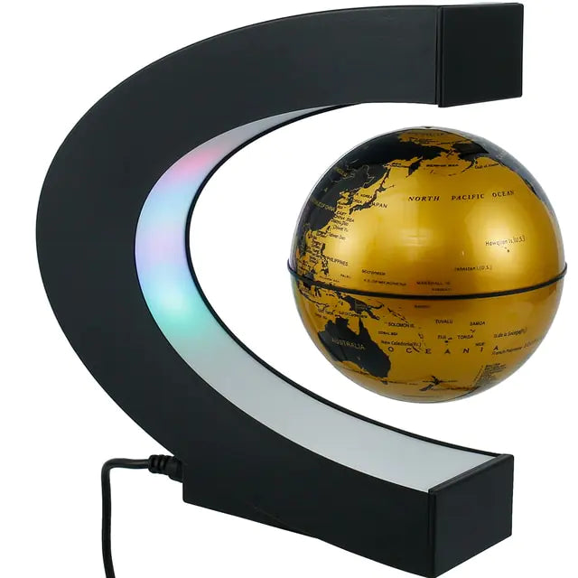 Magnetic Globe Lamp Lights  Essential Elegance By MustardSeed.com Gold Globe Light2 EU Plug 