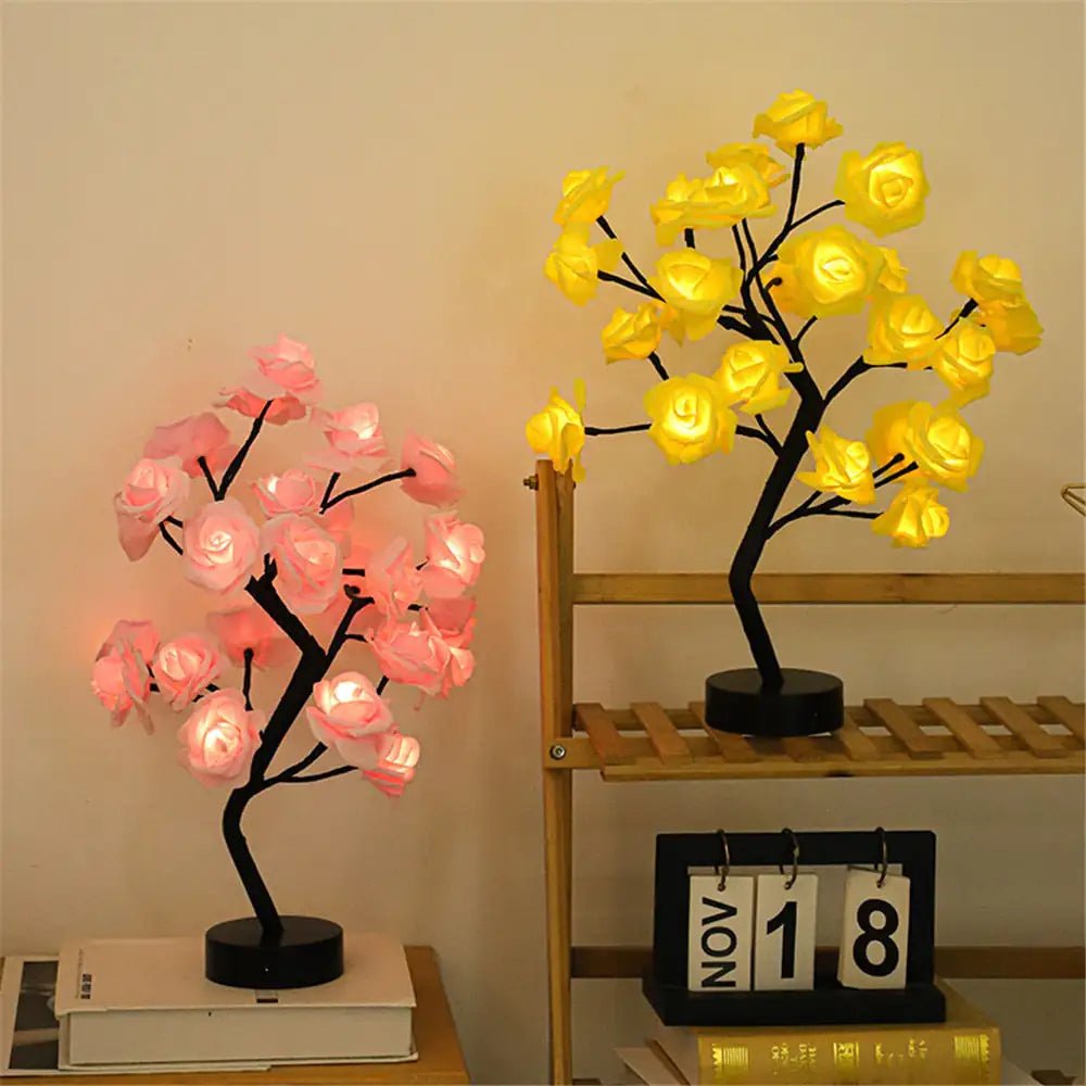 Blossom Bliss Glowing Rose Tree  Essential Elegance By MustardSeed.com   