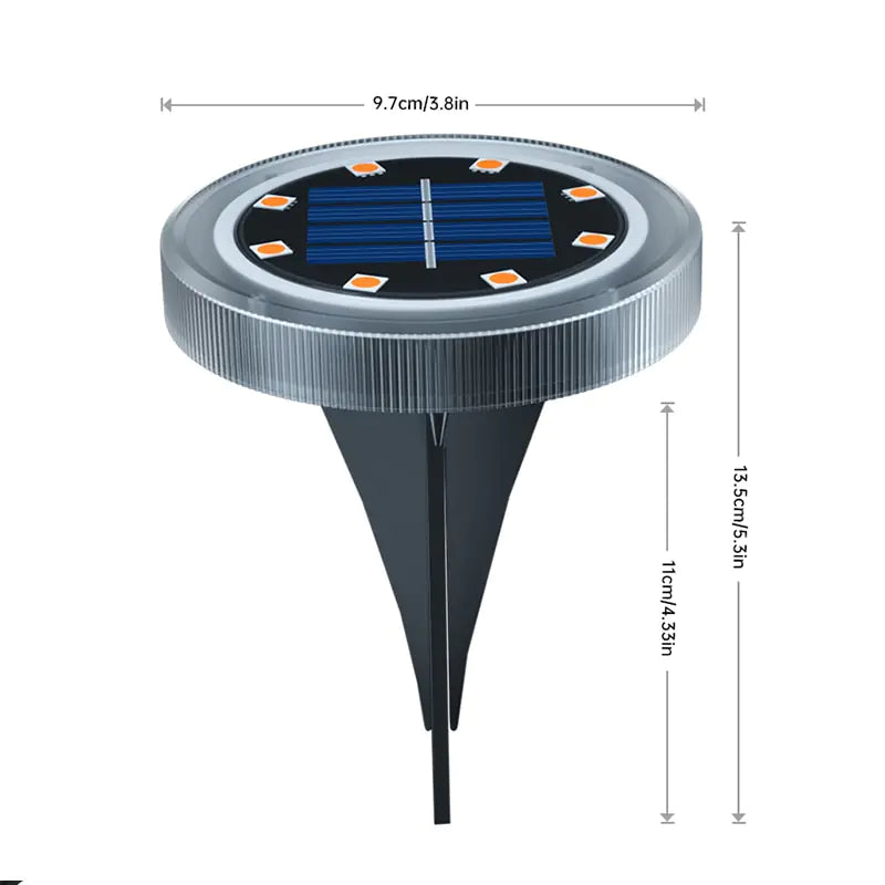 Solar Powered Ground Lights  Essential Elegance By MustardSeed.com   