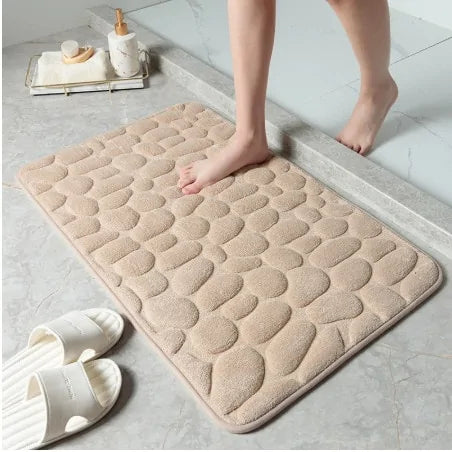 Non-Slip Embossed Bathroom Mat  Essential Elegance By MustardSeed.com   