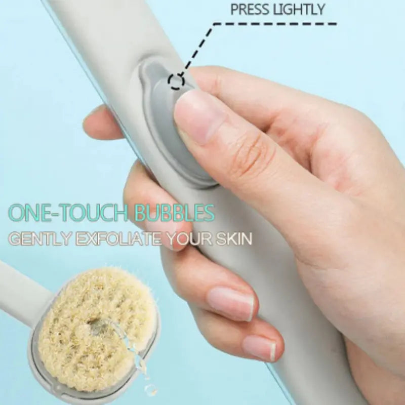 Long Handle Liquid Bath Brush  Essential Elegance By MustardSeed.com   