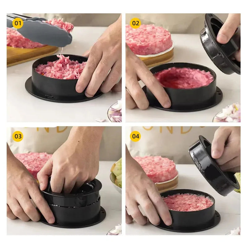 Non-Stick Hamburger Meat Press Maker  Essential Elegance By MustardSeed.com   