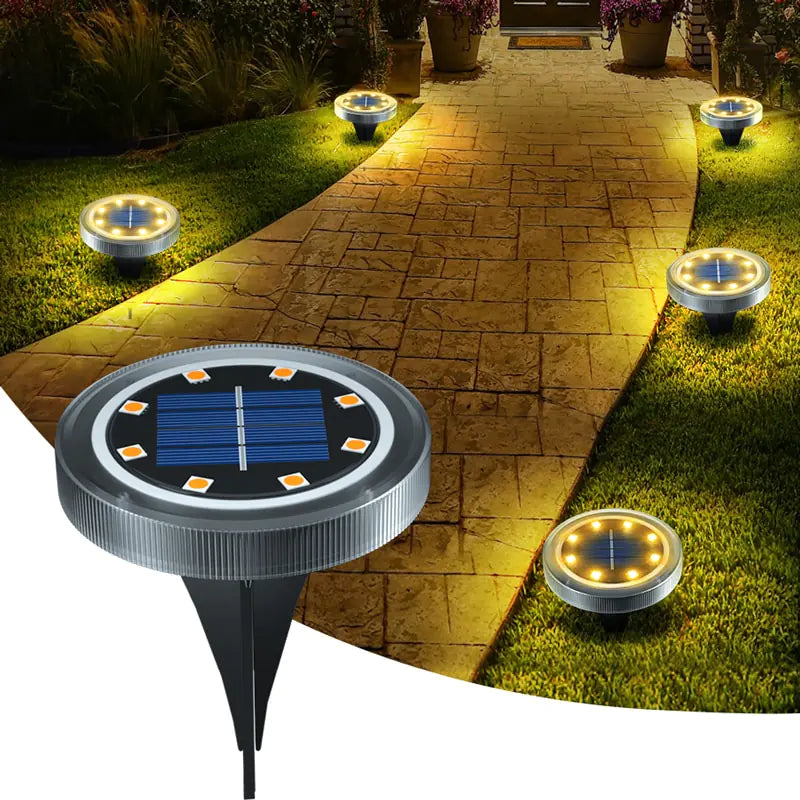 Solar Powered Ground Lights  Essential Elegance By MustardSeed.com   