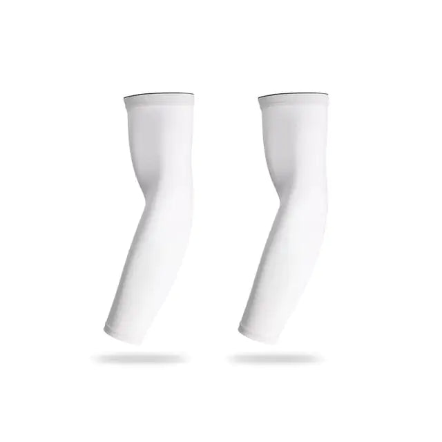 Sports Arm Sleeves  Essential Elegance By MustardSeed.com 2 Sleeves White Large 