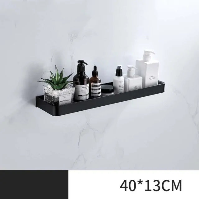 Bathroom Shower Holder Storage Rack  Essential Elegance By MustardSeed.com Black 40 CM 