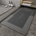 Revolutionary Absorbent Bathroom Mat  Essential Elegance By MustardSeed.com Rectangle - Dark Gray 40 CM (16 In) x 60 CM (24 In) 