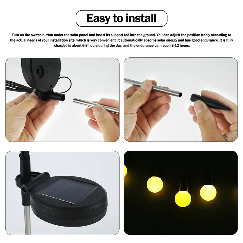 Garden Waterproof Solar LED Light  Essential Elegance By MustardSeed.com   