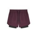 Men Fitnes Sport Short  Essential Elegance By MustardSeed.com Wine red S 