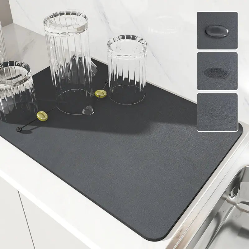 Kitchen Absorbent Mat  Essential Elegance By MustardSeed.com   