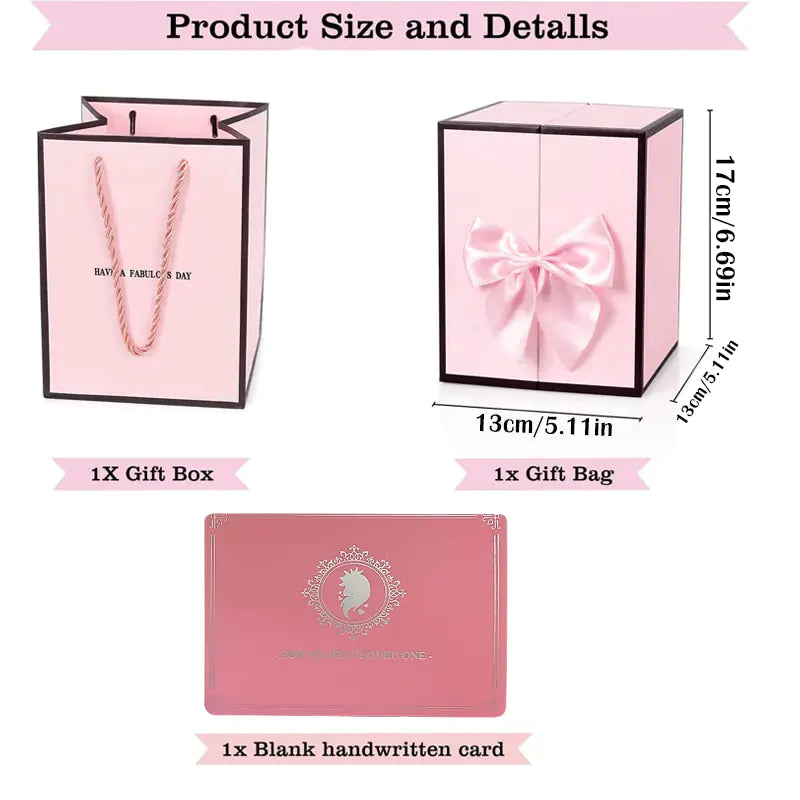 Eternal Rose Flower Gift Box  Essential Elegance By MustardSeed.com   