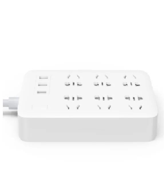 Smart Home Extension with 6 Outlets and 3 USB Ports  Essential Elegance By MustardSeed.com White  