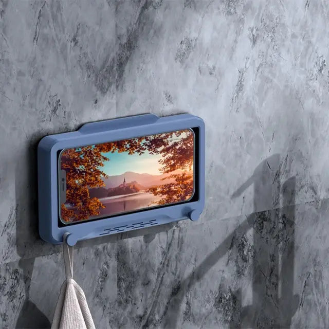 Waterproof Phone Holder Bathroom  Essential Elegance By MustardSeed.com Fix-Blue-1PC  