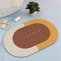 Quick Drying Bathroom Mat  Essential Elegance By MustardSeed.com Yellow-oval  