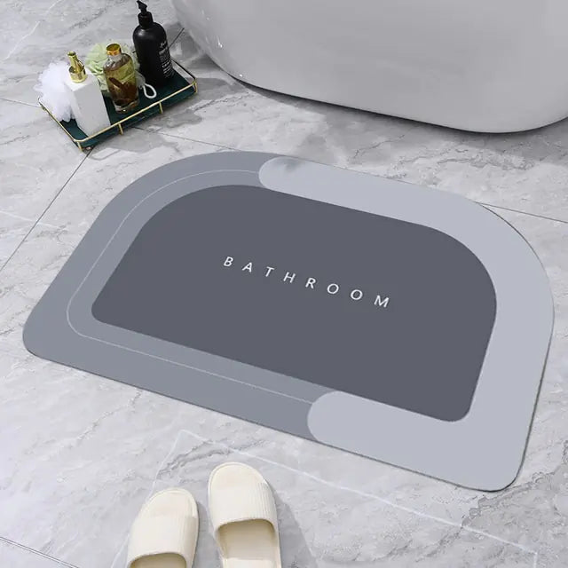 Premium Absorbent Bathroom Mat  Essential Elegance By MustardSeed.com   