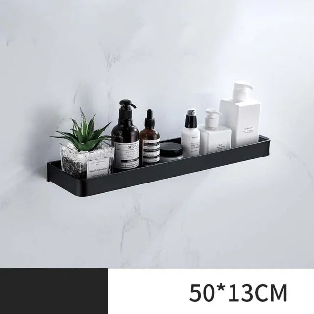 Bathroom Shower Holder Storage Rack  Essential Elegance By MustardSeed.com Black 50 CM 