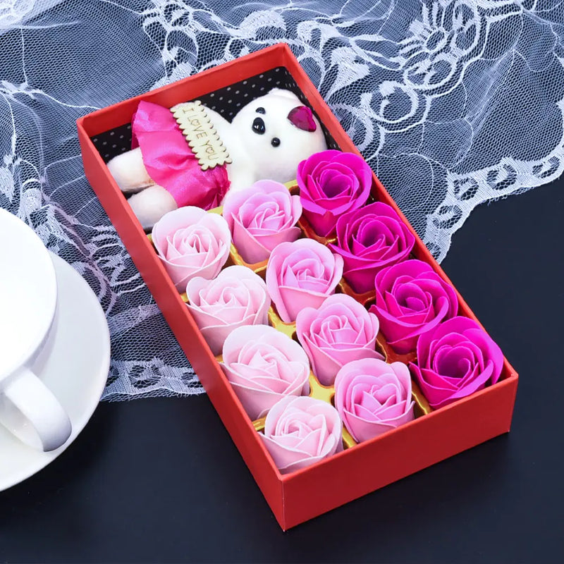 Flower Soap Rose Gift Set  Essential Elegance By MustardSeed.com   