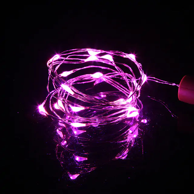 LED Wine Bottle Lights  Essential Elegance By MustardSeed.com Pink 2M 20leds 