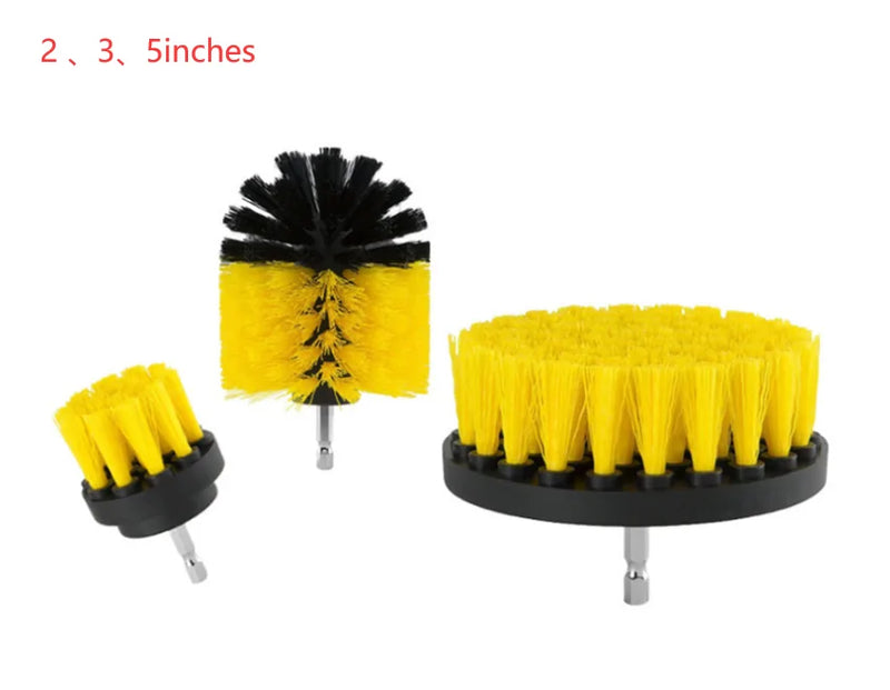 Electric Drill Kit Plastic Round Cleaning Brush  Essential Elegance By MustardSeed.com   