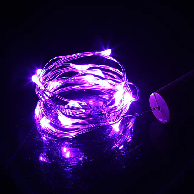 LED Wine Bottle Lights  Essential Elegance By MustardSeed.com Purple 2M 20leds 