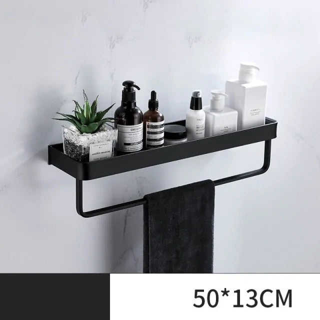 Bathroom Shower Holder Storage Rack  Essential Elegance By MustardSeed.com Black 5 50 CM 