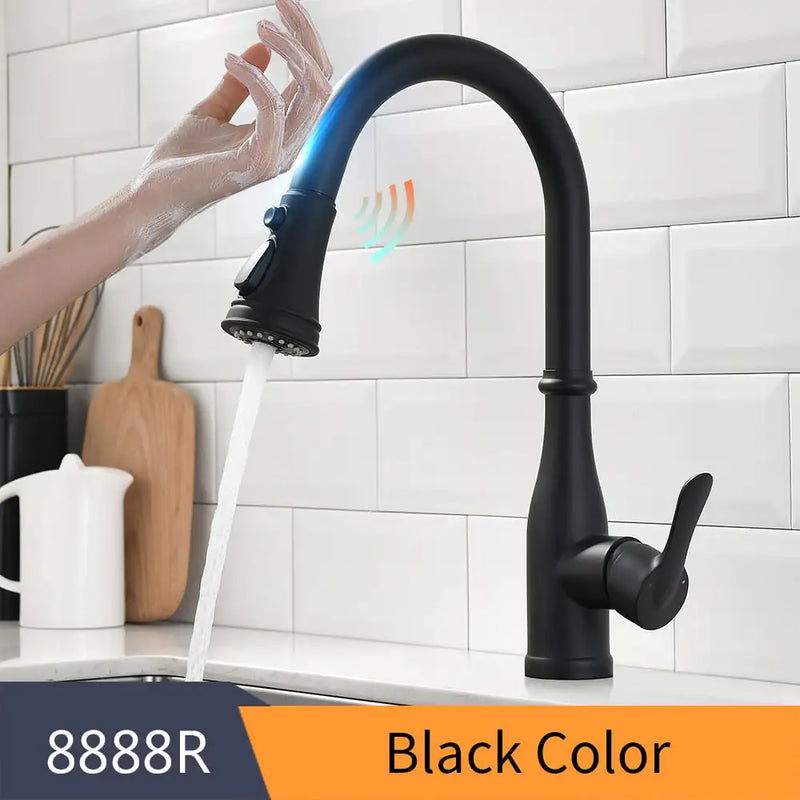 Kitchen Smart Touch Faucets  Mustard Seed1 8888-Black  