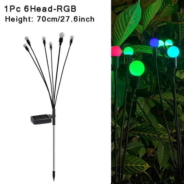 Solar Firefly Lights  Essential Elegance By MustardSeed.com 1Pc 6LED RGB  