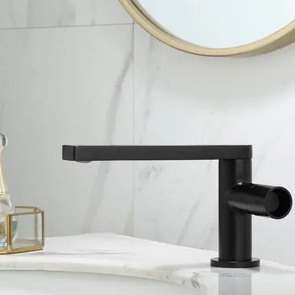 Bathroom Single Handle Basin Faucet  Essential Elegance By MustardSeed.com Black Short 145 x 120 MM 