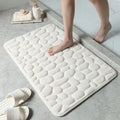 Non-Slip Embossed Bathroom Mat  Essential Elegance By MustardSeed.com White 40x60Centimeter 