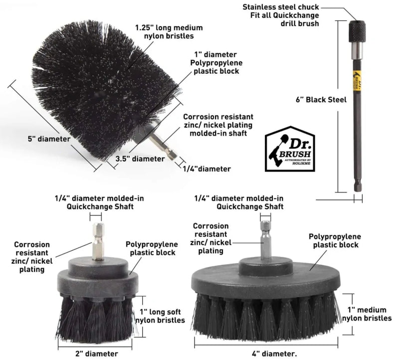 Scrub Cleaning Drill Brush  Essential Elegance By MustardSeed.com   