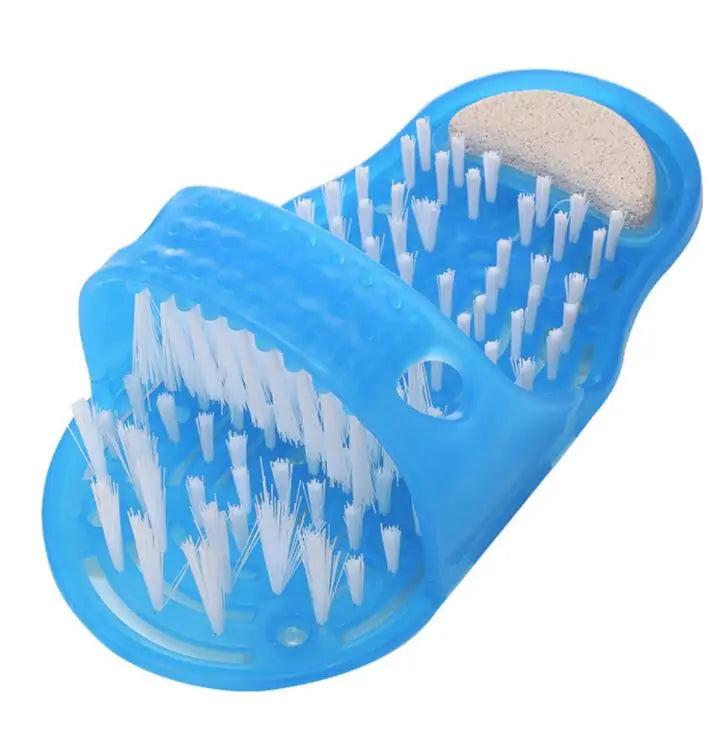 Household Bathroom Foot Cleaning Brush  Essential Elegance By MustardSeed.com Blue 11*28*9 Centimeter 