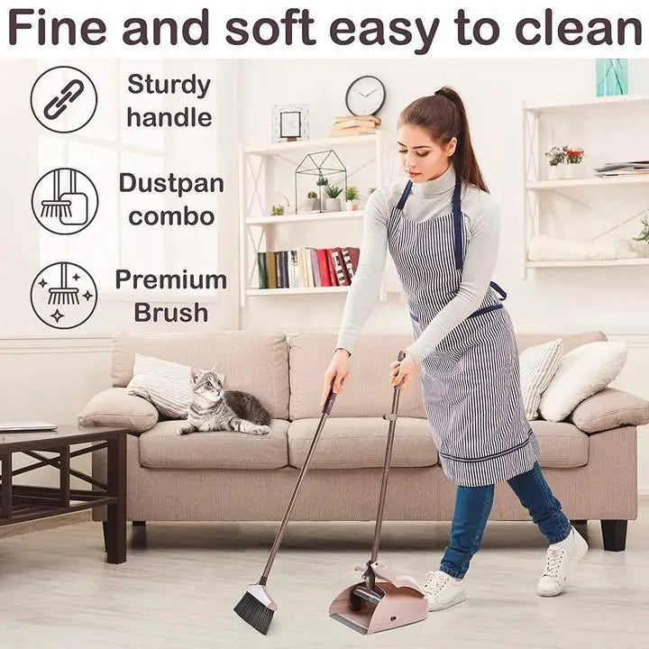 Self Cleaning Broom  Essential Elegance By MustardSeed.com   