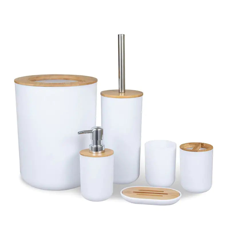 Minimalistic Bathroom Accessories Set  Essential Elegance By MustardSeed.com   