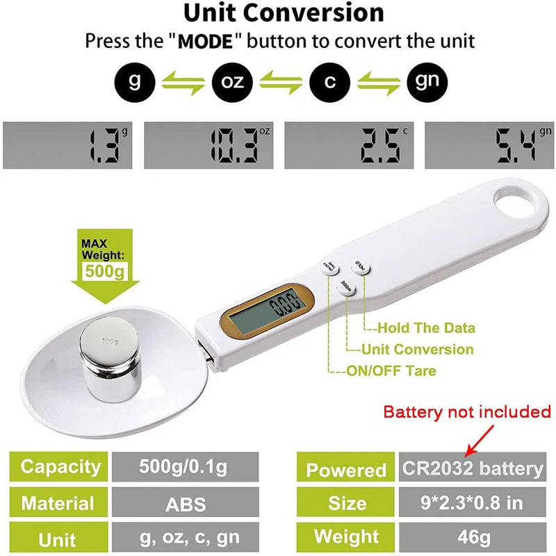 LCD Digital Kitchen Scale  Essential Elegance By MustardSeed.com   