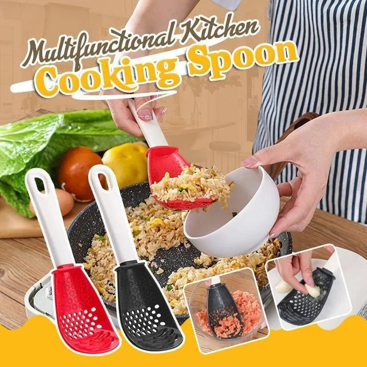 Multifunctional Kitchen Cooking Spoon  Essential Elegance By MustardSeed.com   