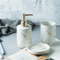 Nordic Matte Bathroom Accessories Set  Essential Elegance By MustardSeed.com 3 Pieces White  