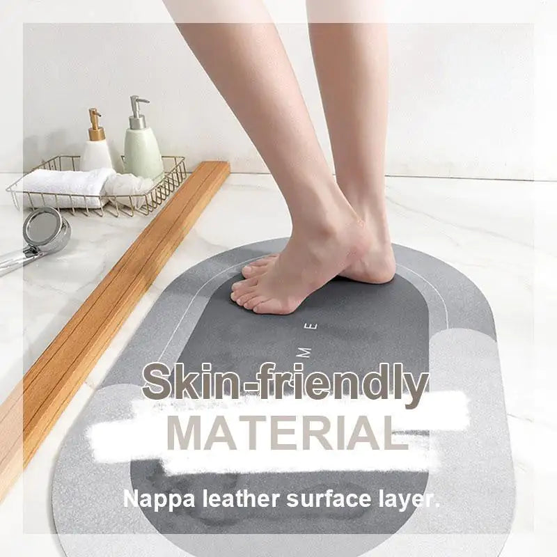 Revolutionary Absorbent Bathroom Mat  Essential Elegance By MustardSeed.com   