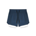 Men Fitnes Sport Short  Essential Elegance By MustardSeed.com Marine Blue S 