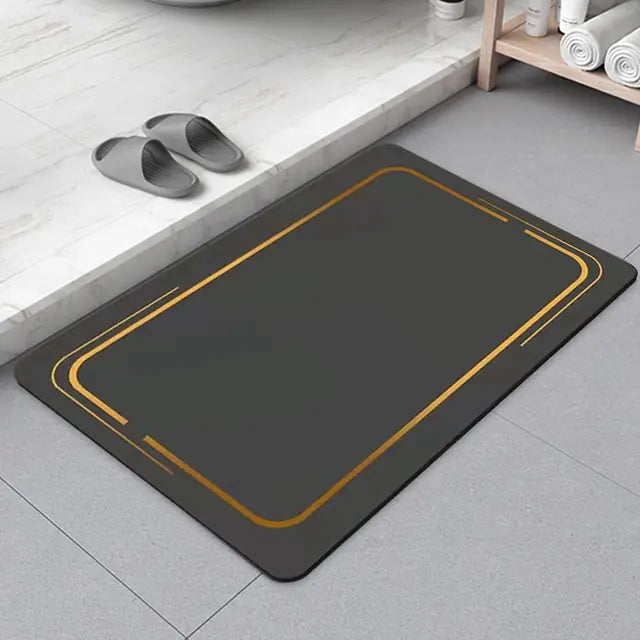 Premium Absorbent Bathroom Mat  Essential Elegance By MustardSeed.com   