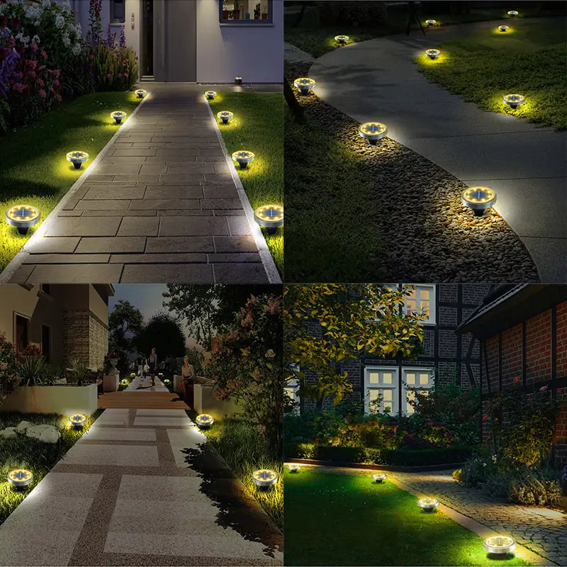 Solar Powered Ground Lights  Essential Elegance By MustardSeed.com   