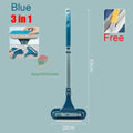 Double-sided Telescopic Rod Window Cleaner  Mustard Seed1 3in1 Blue  