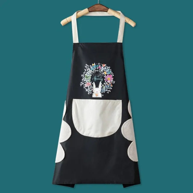 Kitchen Apron  Essential Elegance By MustardSeed.com Black Spring 68 x 72 CM 