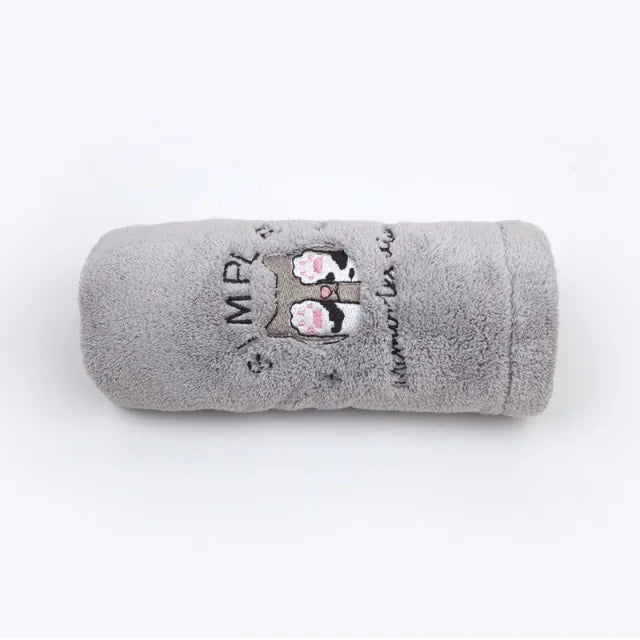 Women Towel Bathroom Microfiber  Essential Elegance By MustardSeed.com Gray Cat 25x65cm 